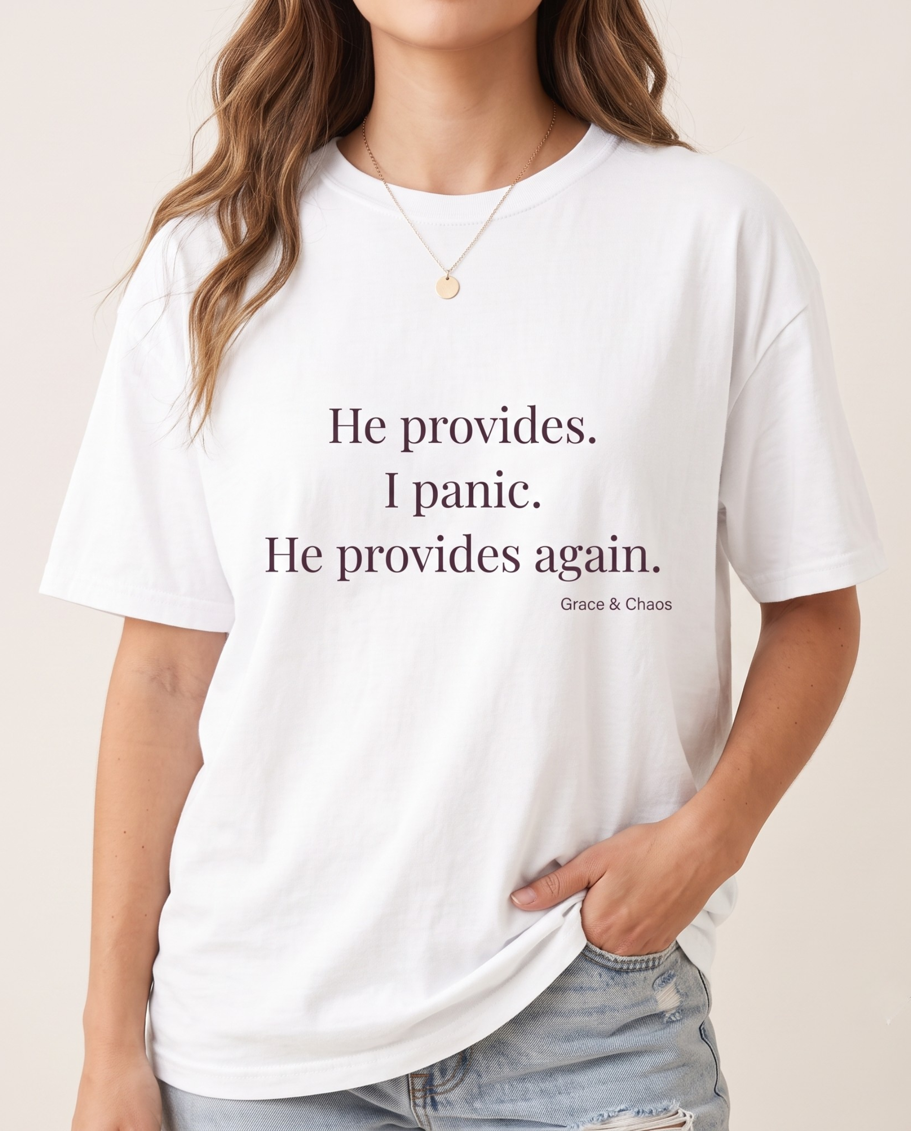 He provides T-shirt