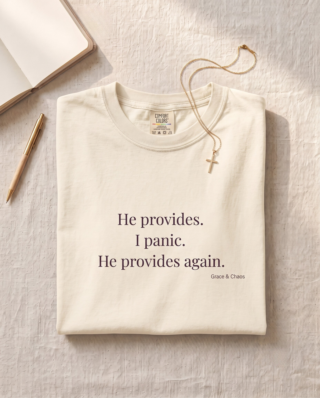 He provides T-shirt