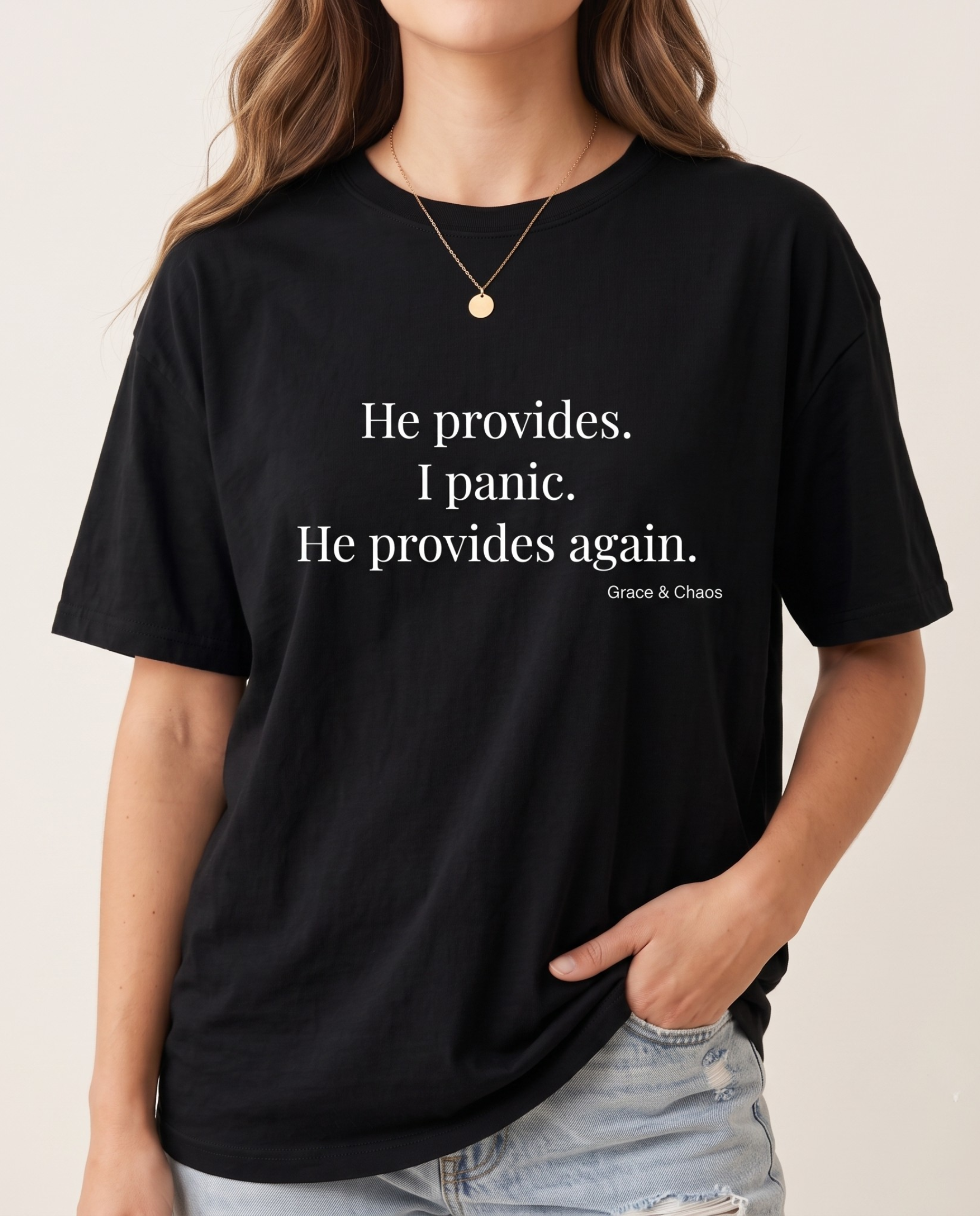 He provides T-shirt
