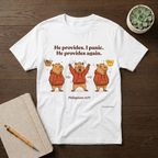 He provides. I Panic T-shirt