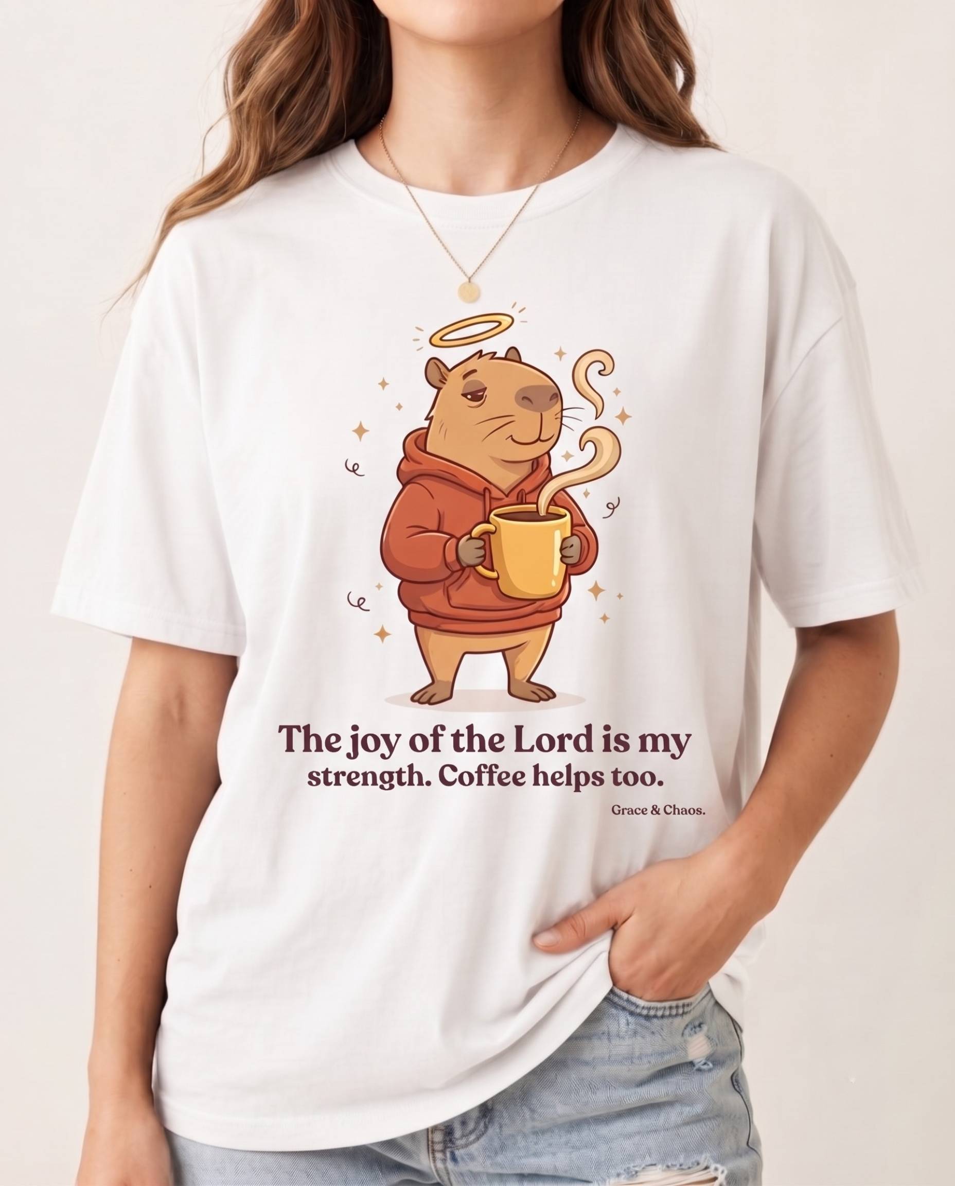 Coffee helps too T-shirt